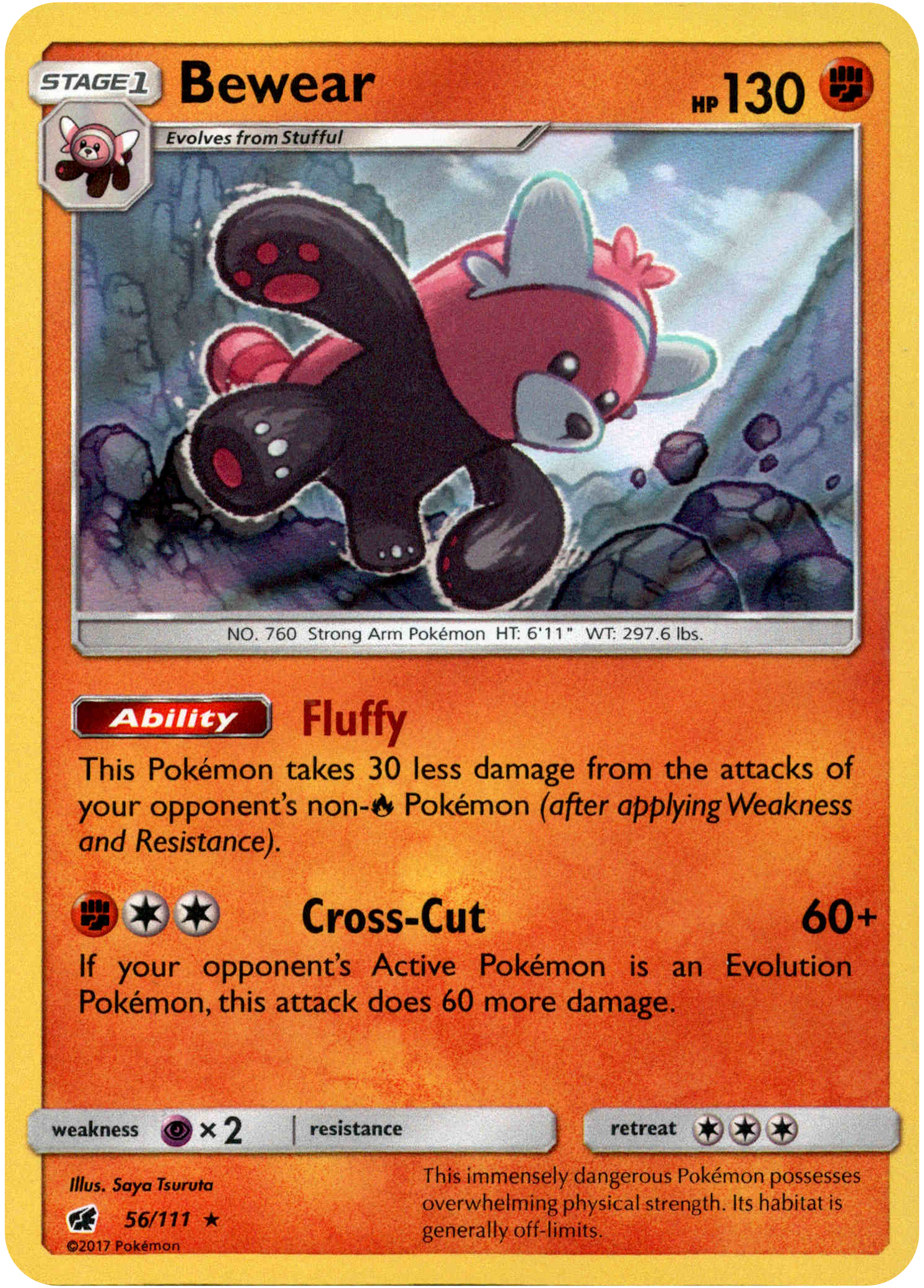 Bewear - 56/111 - Crimson Invasion - Holo - Card Cavern