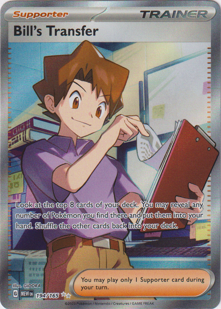 Bill's Transfer - 194/165 - Scarlet & Violet 151 - Card Cavern