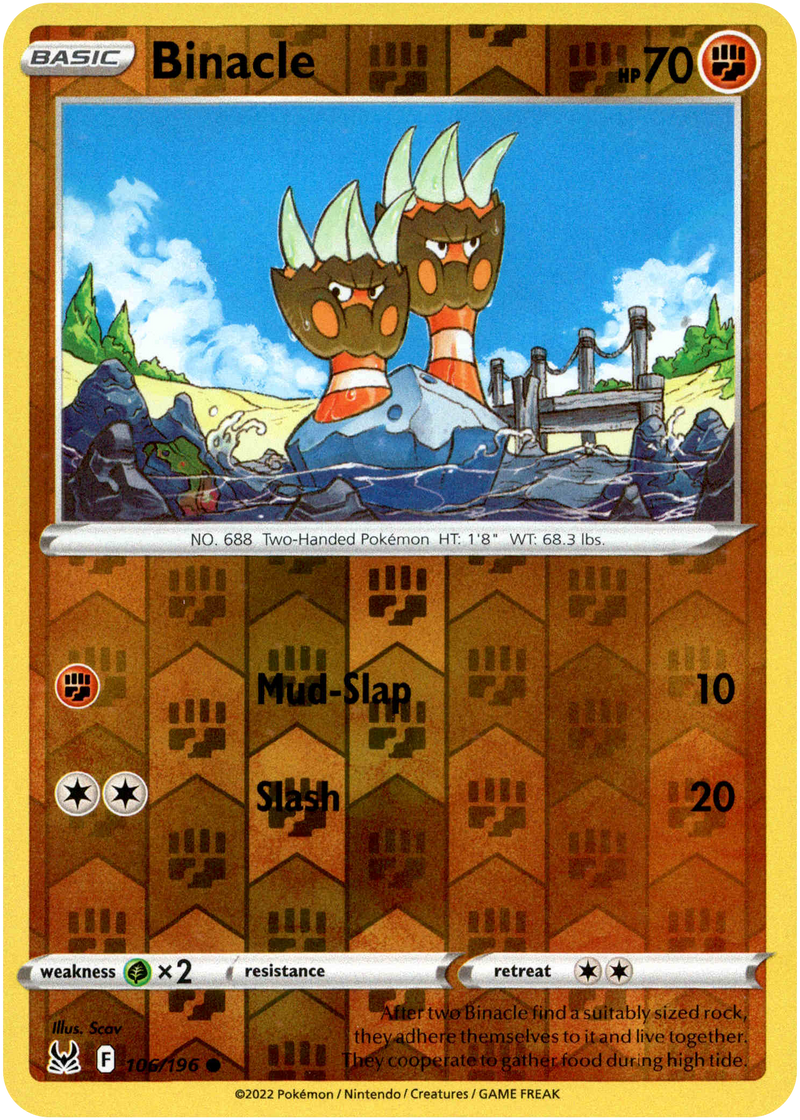 binacle pokemon card Binacle - 106/196 - Lost Origin