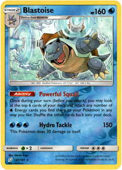Blastoise - 25/181 - Team Up - Reverse Holo - Card Cavern