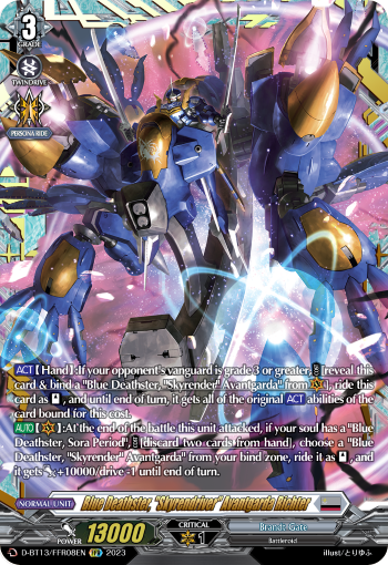 Blue Deathster, "Skyrendriver" Avantgarda Richter - D-BT13/FRR08EN - Flight of Chakrabarthi - Card Cavern