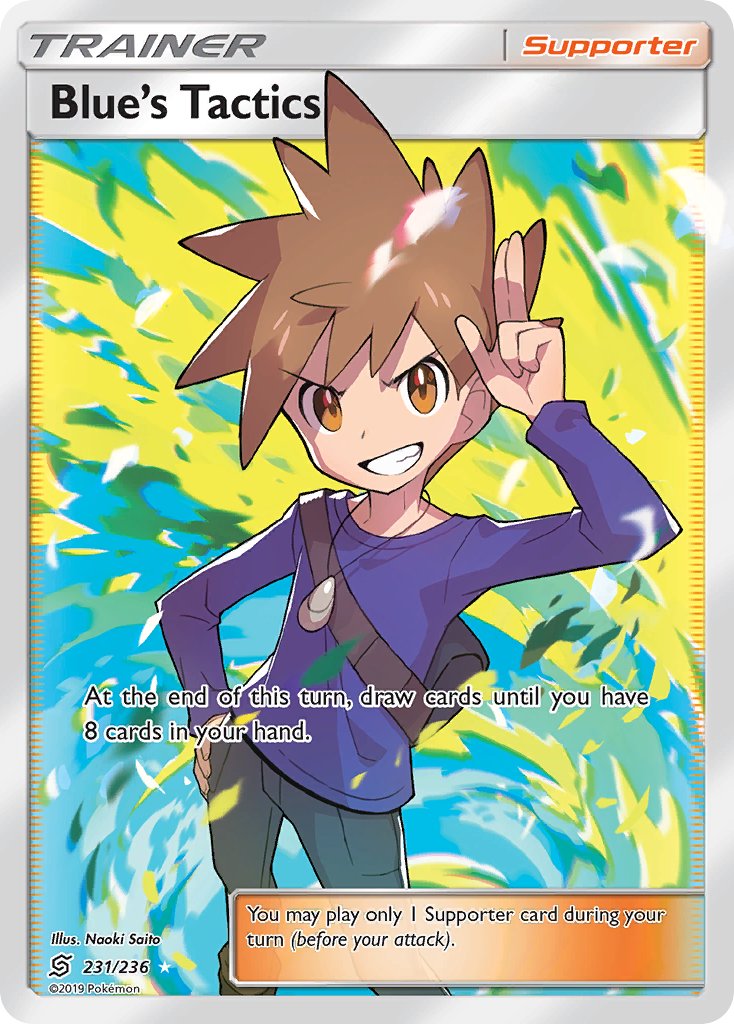 Blue's Tactics Full Art - 231/236 - Unified Minds - Holo - Card Cavern