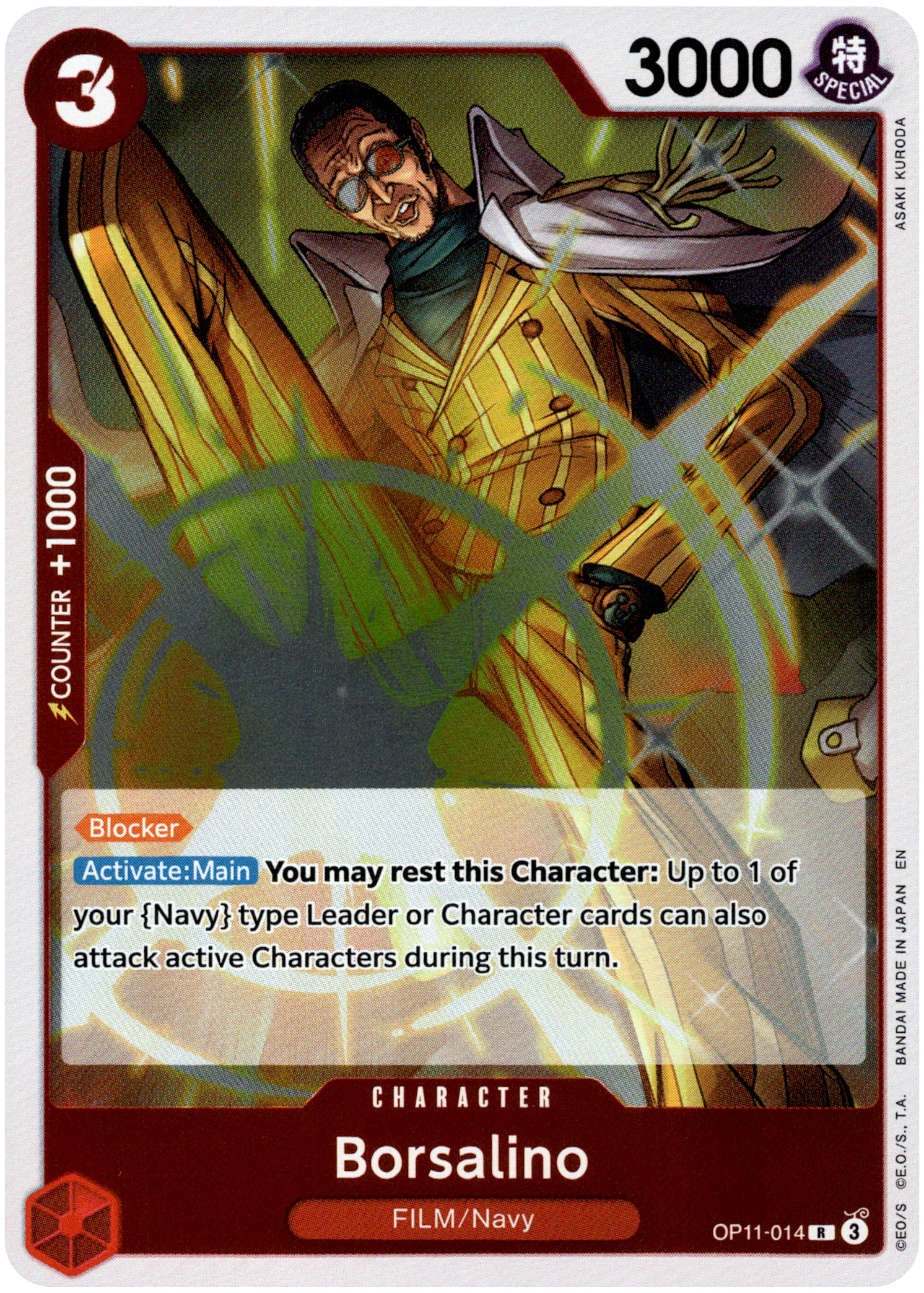 Borsalino - OP11-014 R - A Fist of Divine Speed - Foil - Card Cavern