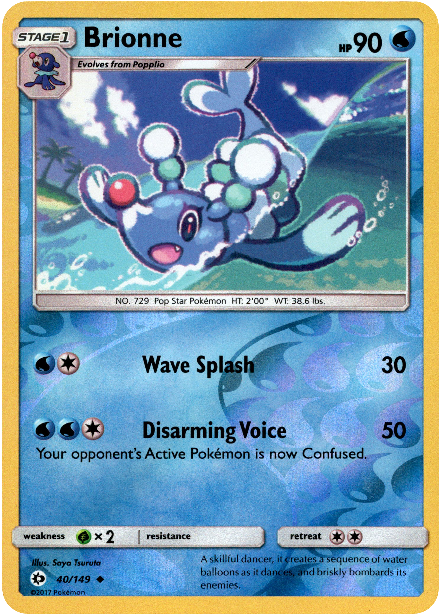 Brionne - 40/149 - Sun & Moon - Reverse Holo - Card Cavern