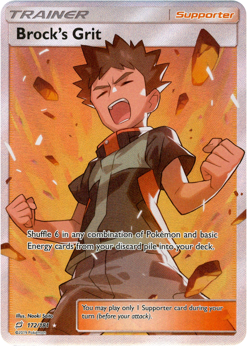 Brock's Grit Full Art - 172/181 - Team Up - Holo - Card Cavern