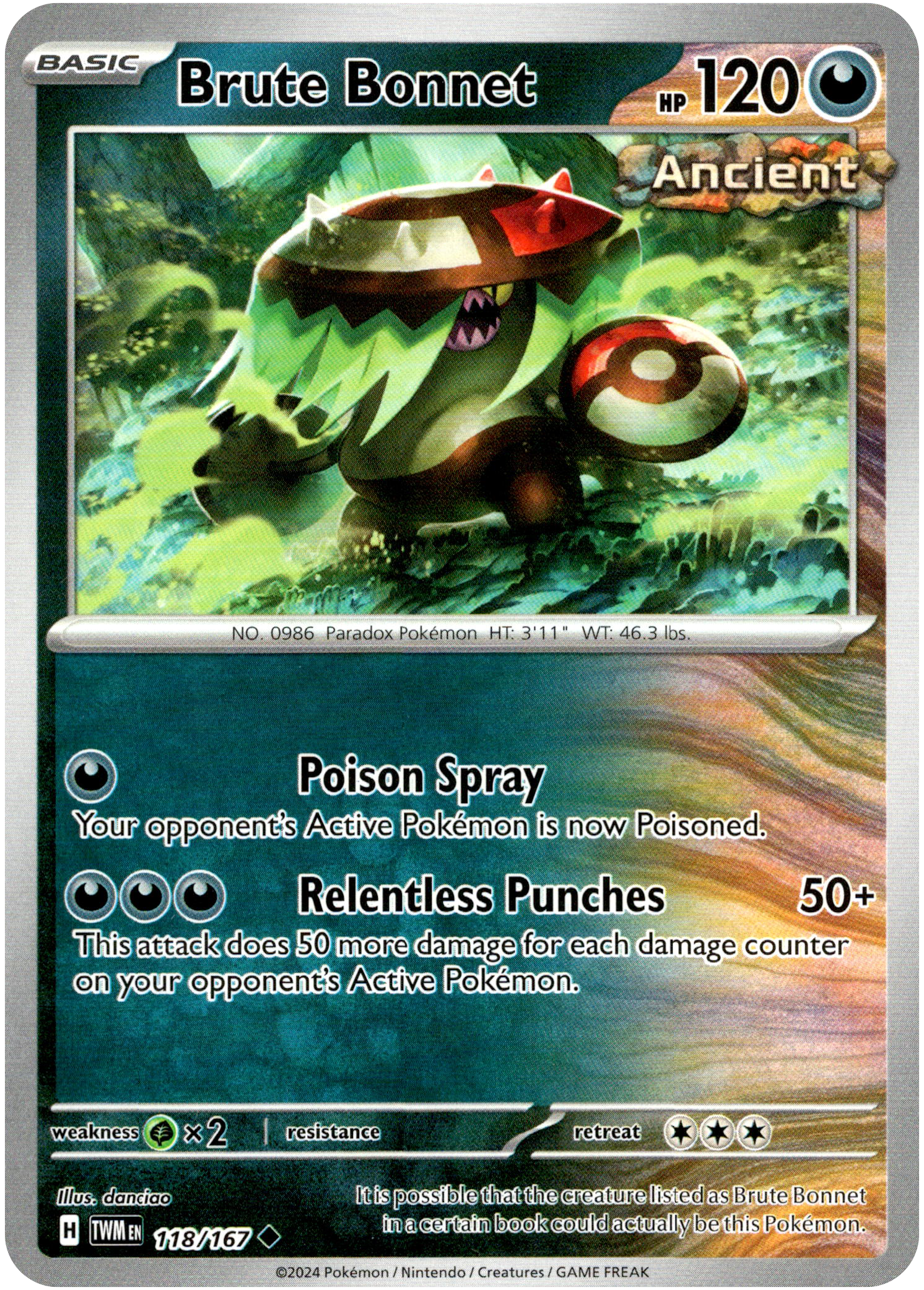 Brute Bonnet - 118/167 - Twilight Masquerade - Card Cavern