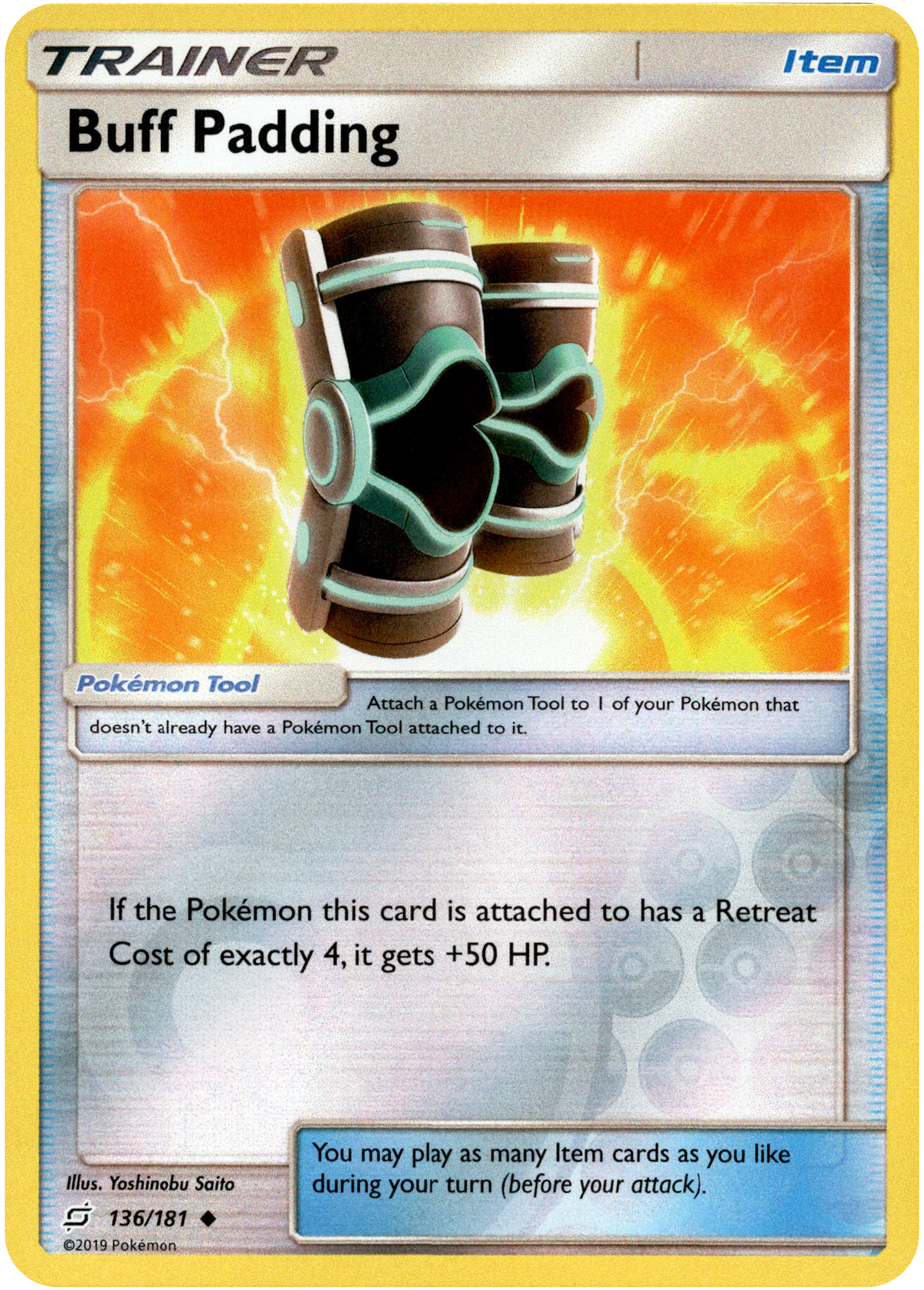 Buff Padding - 136/181 - Team Up - Reverse Holo - Card Cavern
