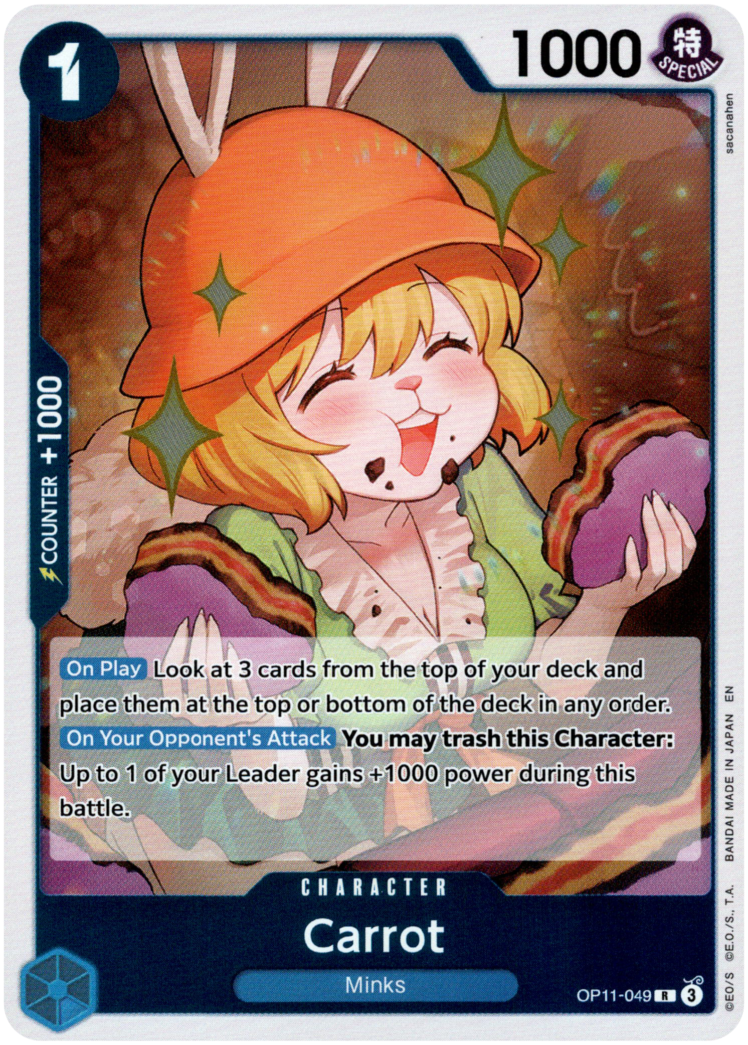 Carrot - OP11-049 R - A Fist of Divine Speed - Foil - Card Cavern