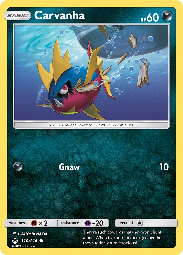 Carvanha - 110/214 - Unbroken Bonds - Card Cavern