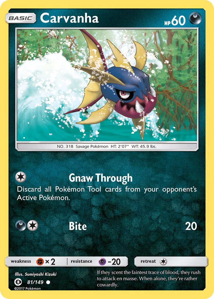Carvanha - 81/149 - Sun & Moon - Card Cavern