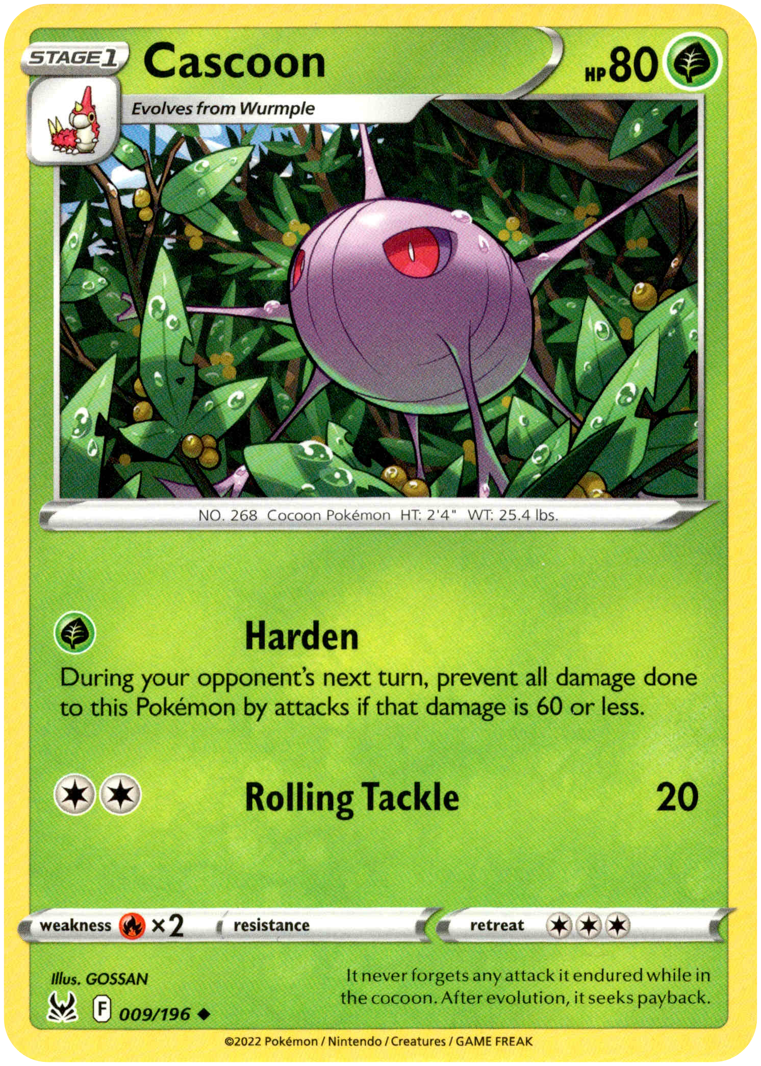 Cascoon - 009/196 - Lost Origin - Card Cavern