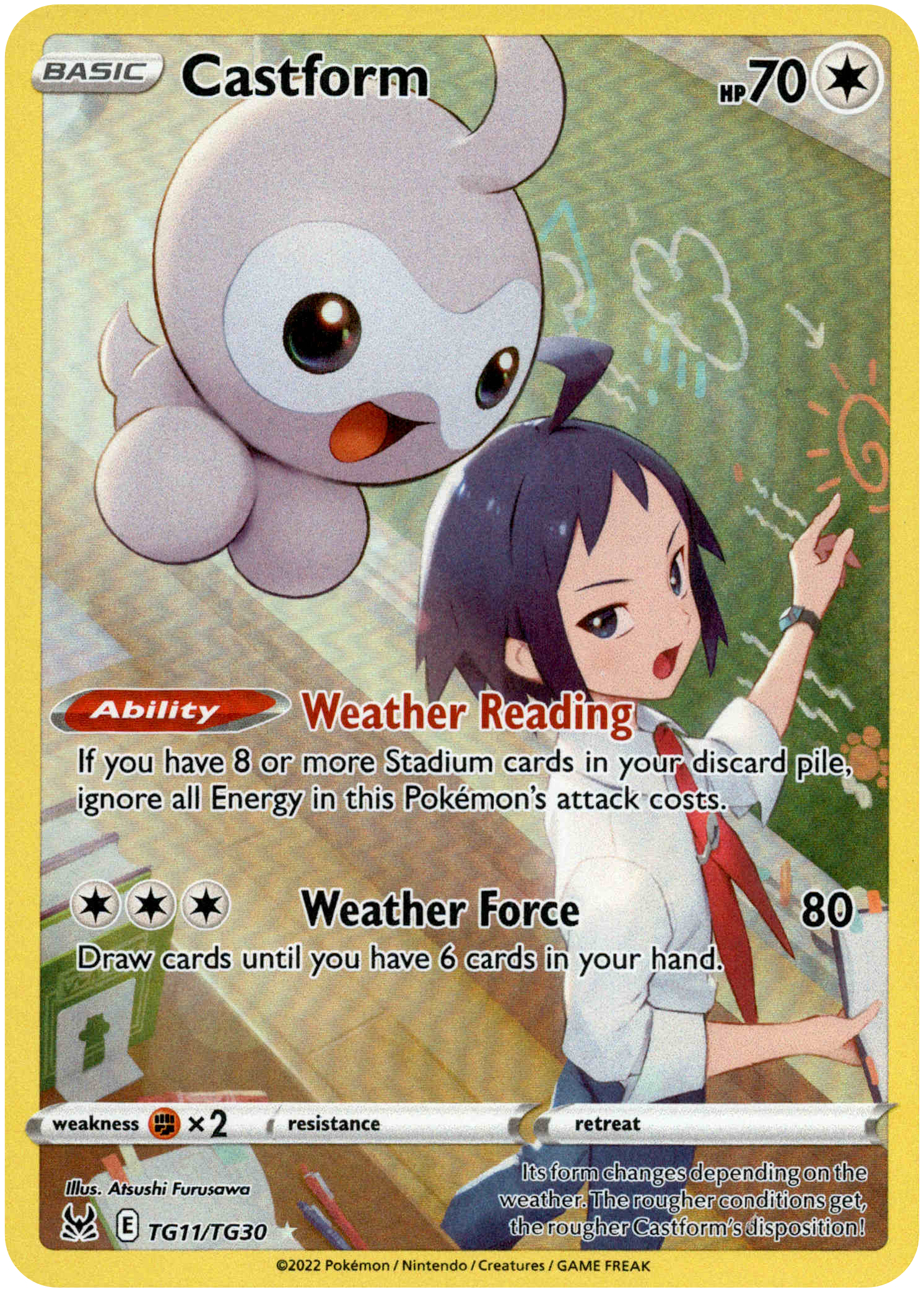 Castform - TG11/TG30 - Lost Origin - Holo - Card Cavern