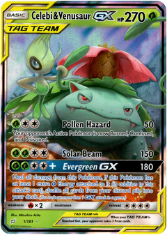 Celebi & Venusaur GX - 1/181 - Team Up - Holo - Card Cavern