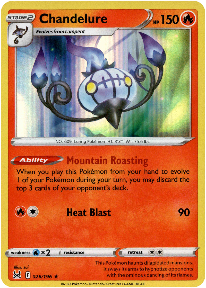 Chandelure - 026/196 - Lost Origin - Holo – Card Cavern Trading Cards, LLC