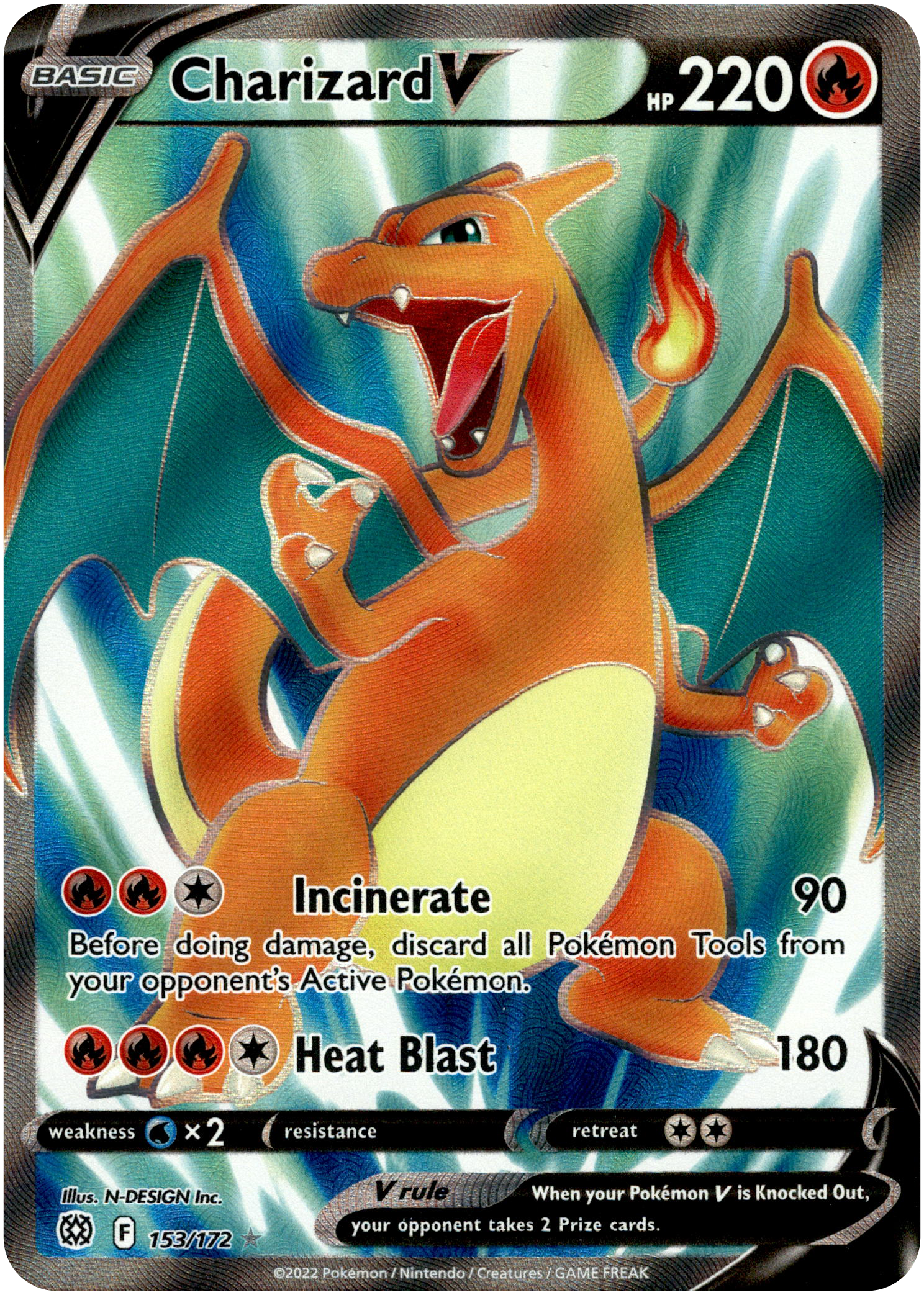 Charizard V Full Art - 153/172 - Brilliant Stars - Holo - Card Cavern