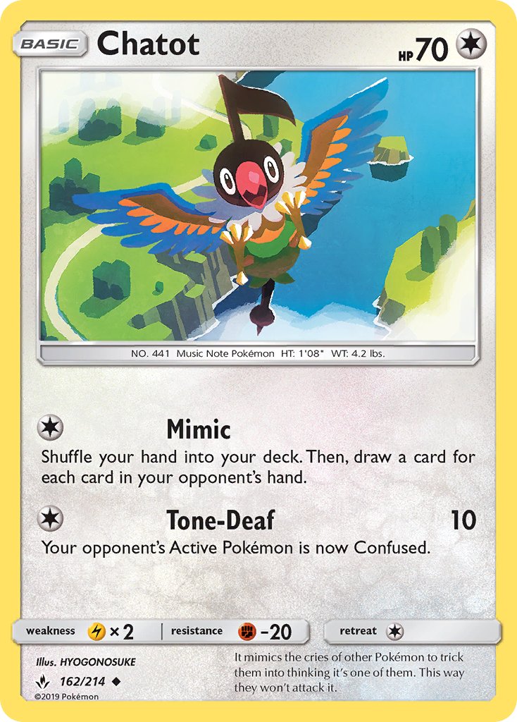 Chatot - 162/214 - Unbroken Bonds - Card Cavern