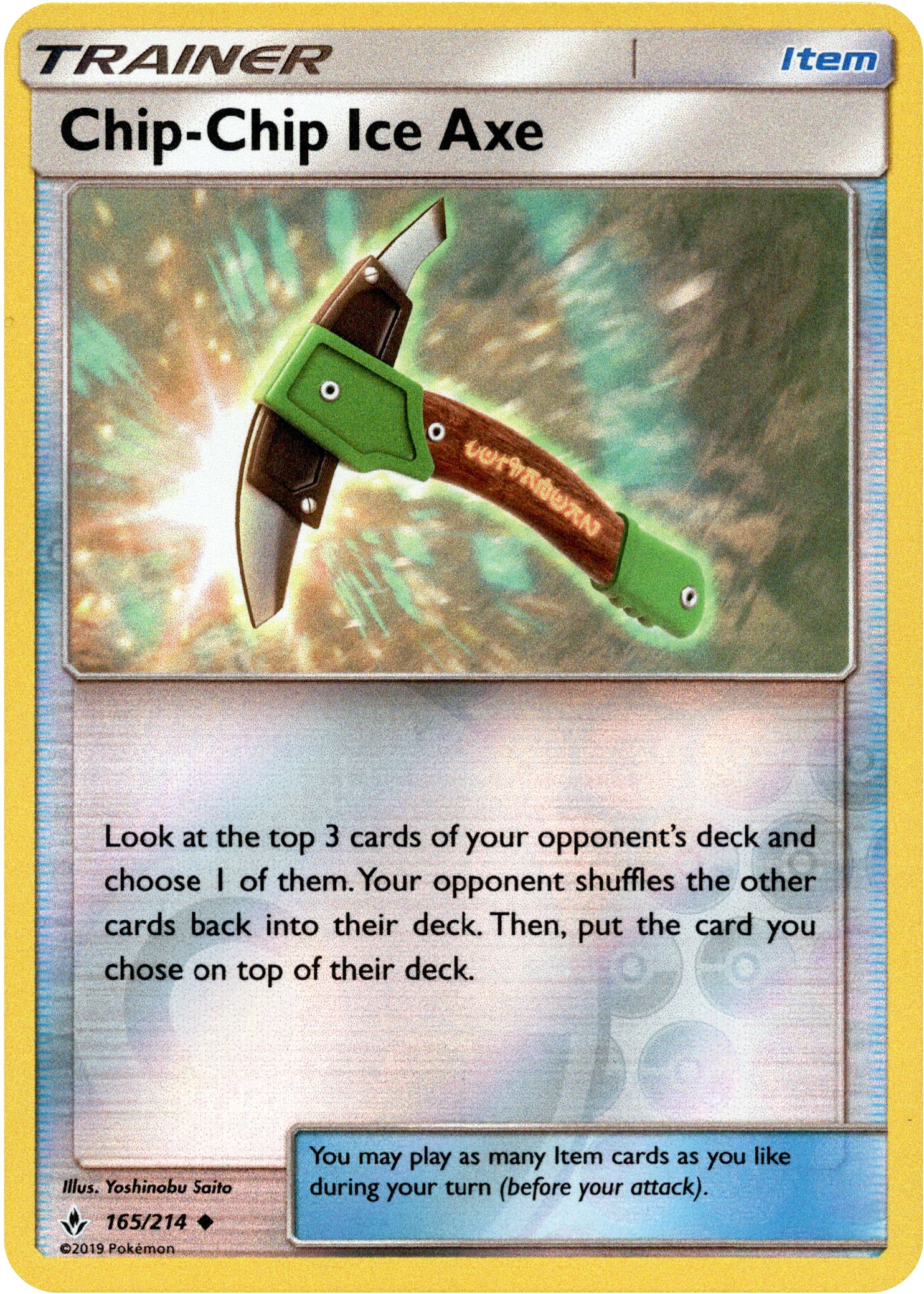 Chip-Chip Ice Axe - 165/214 - Unbroken Bonds - Reverse Holo - Card Cavern