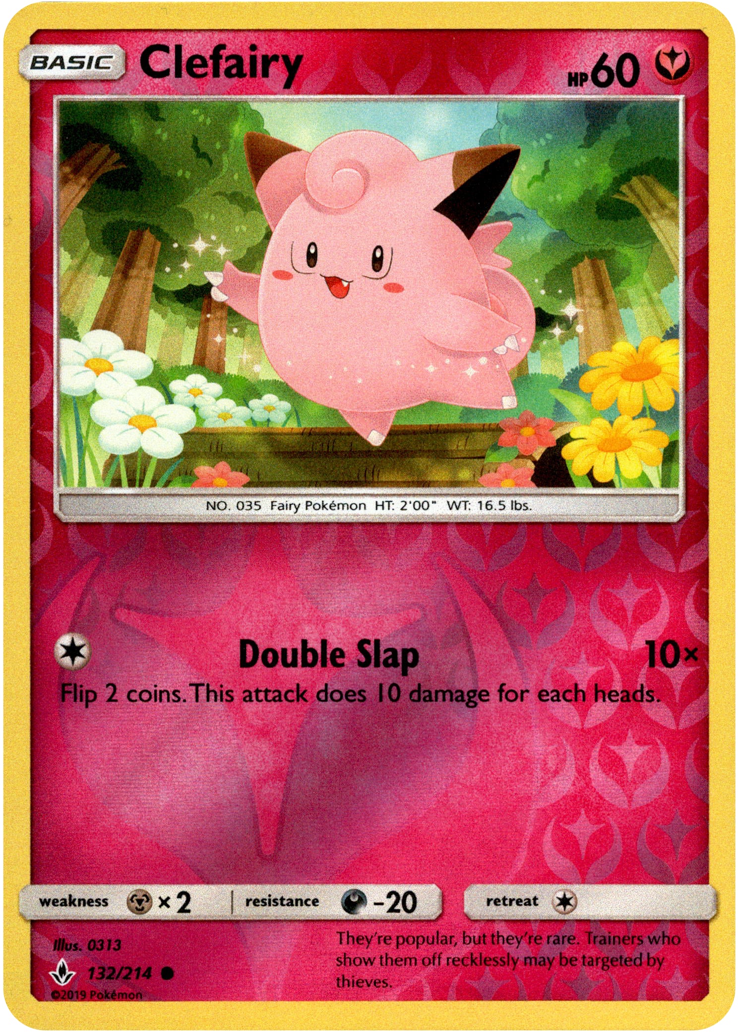 Clefairy - 132/214 - Unbroken Bonds - Reverse Holo - Card Cavern