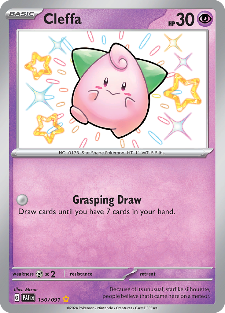 Cleffa - 150/091 - Paldean Fates - Holo - Card Cavern