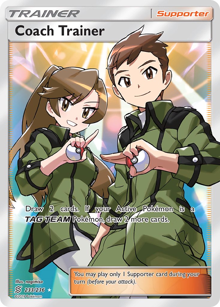 Coach Trainer Full Art - 233/236 - Unified Minds - Holo - Card Cavern