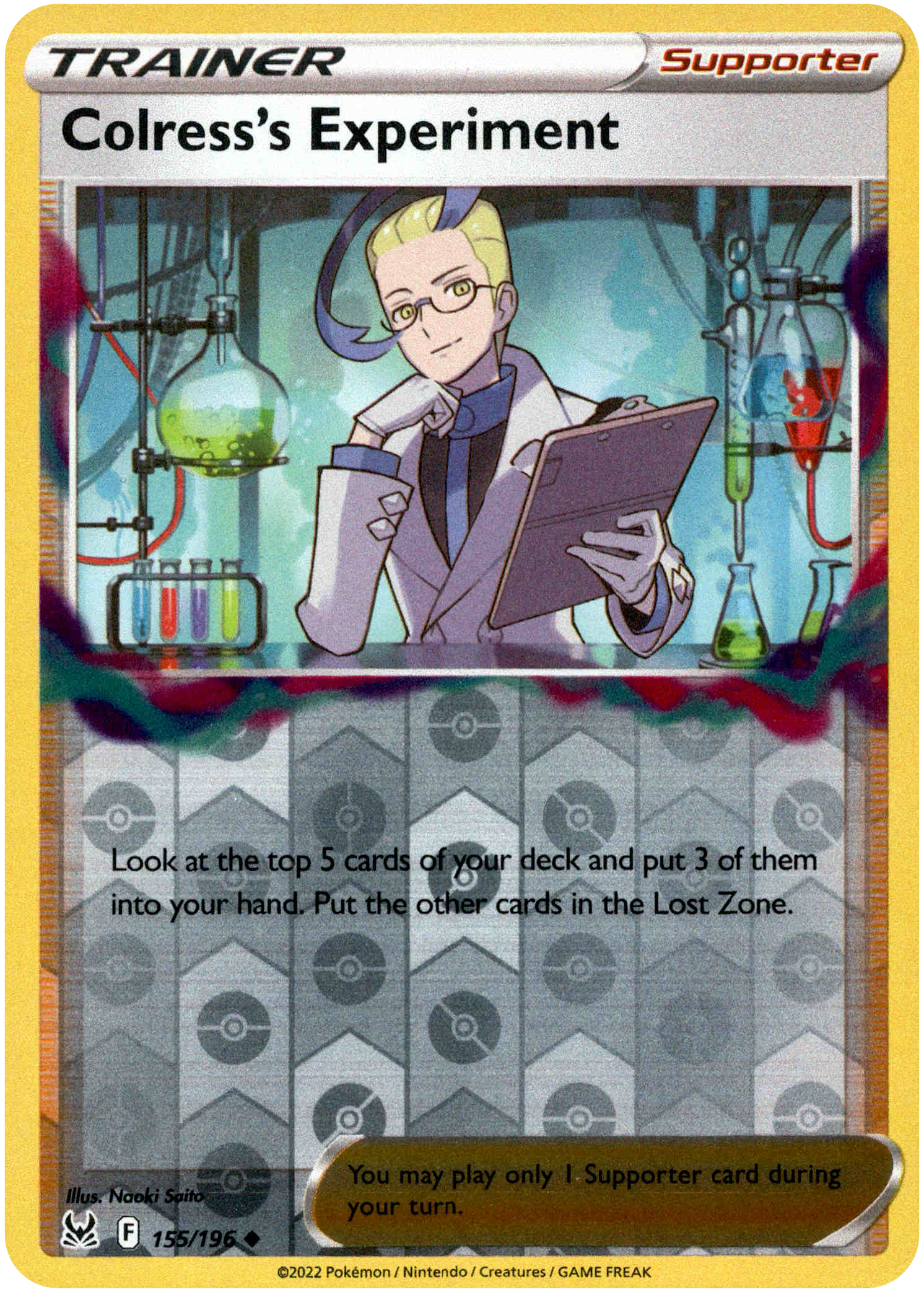 Colress's Experiment - 155/196 - Lost Origin - Reverse Holo - Card Cavern