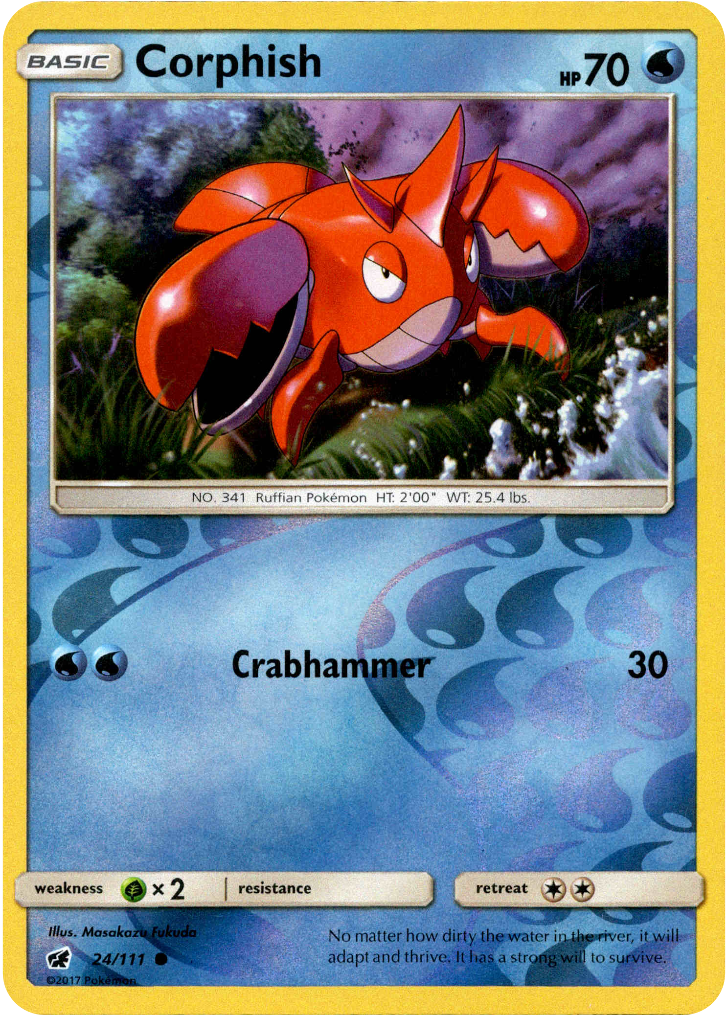 Corphish - 24/111 - Crimson Invasion - Reverse Holo - Card Cavern