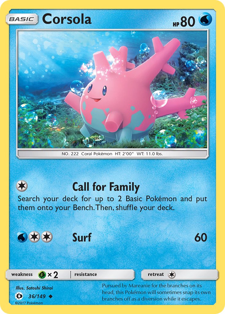 Corsola - 36/149 - Sun & Moon - Card Cavern