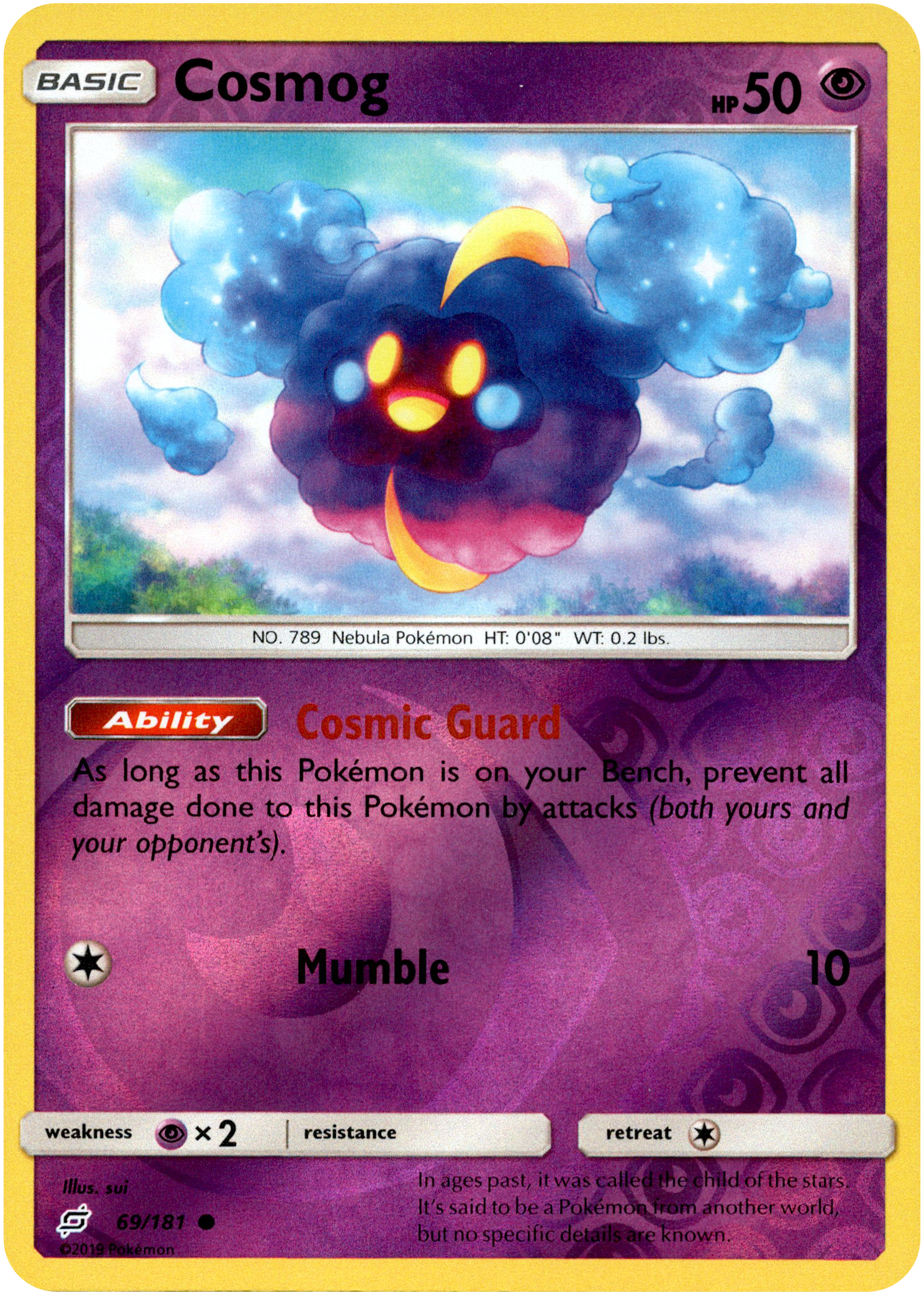 Cosmog - 69/181 - Team Up - Reverse Holo - Card Cavern