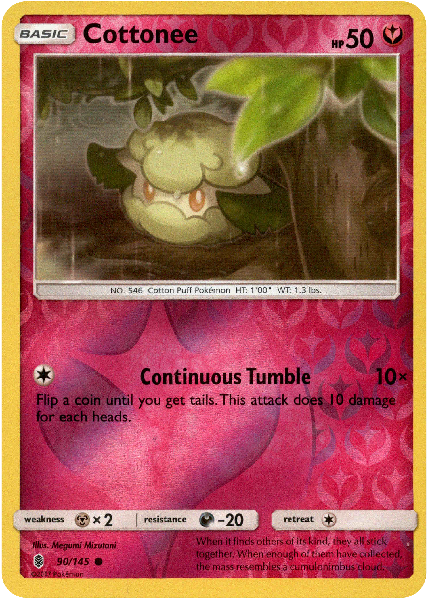 Cottonee - 90/145 - Guardians Rising - Reverse Holo - Card Cavern