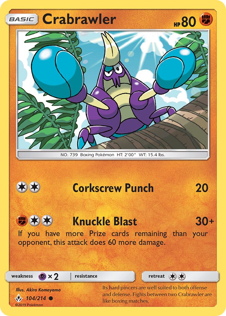 Crabrawler - 104/214 - Unbroken Bonds - Card Cavern