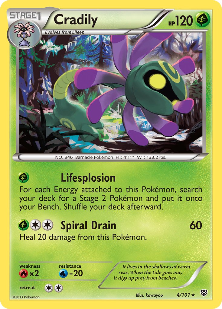 Cradily - 4/101 - Plasma Blast - Card Cavern