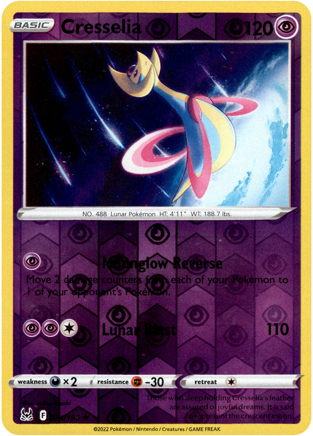 pokemon card cresselia Cresselia - 074/196 - Lost Origin