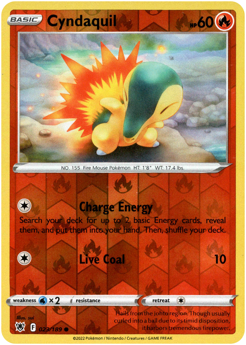 Cyndaquil - 023/189 - Astral Radiance - Reverse Holo - Card Cavern