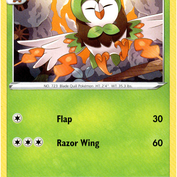 dartrix pokemon card value 011/088 TCG Perfect Order POR Grass / 90 / Stage 1 Attack 1 Dartrix 012/189 - DAA -