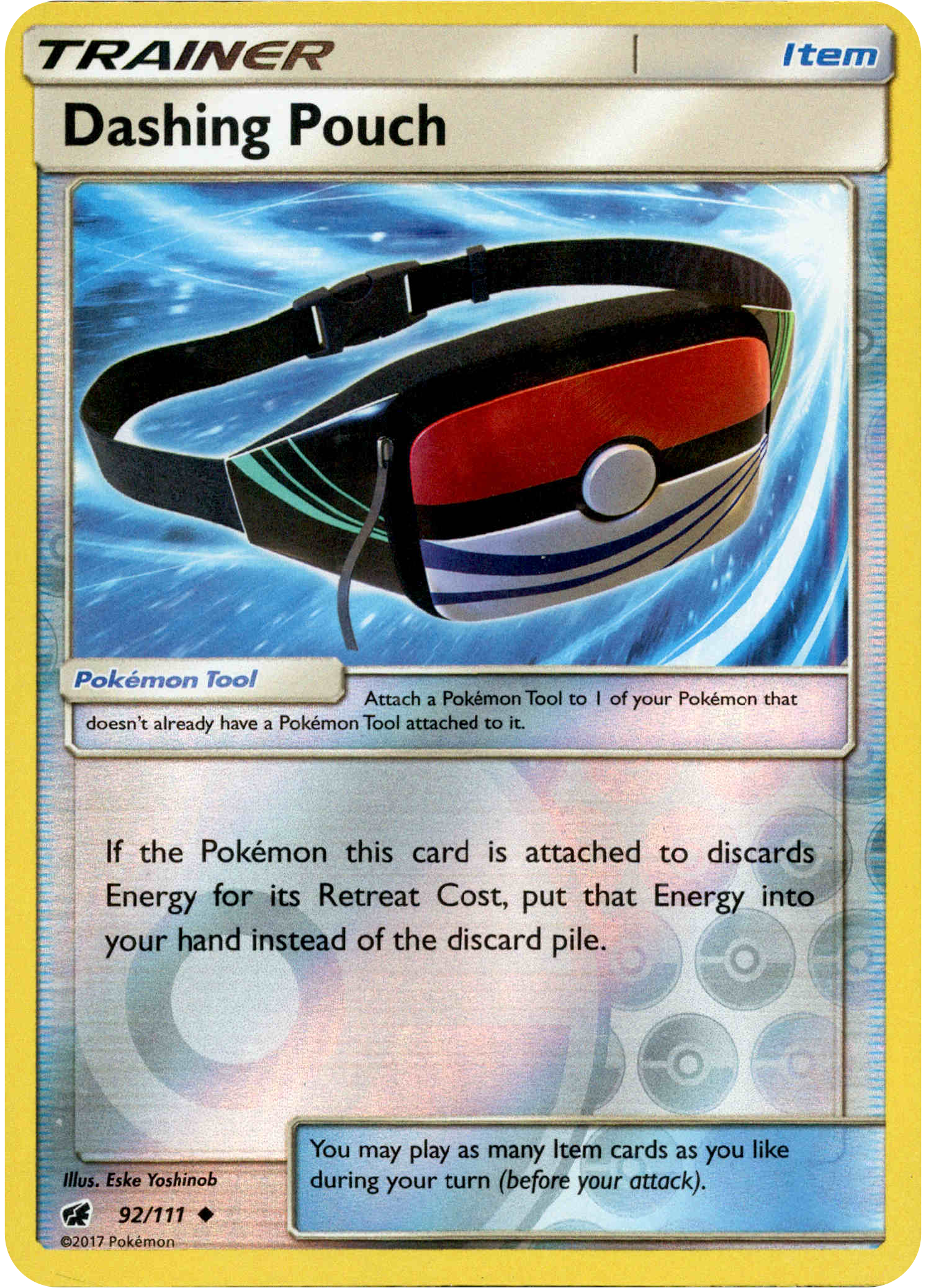 Dashing Pouch - 92/111 - Crimson Invasion - Reverse Holo - Card Cavern