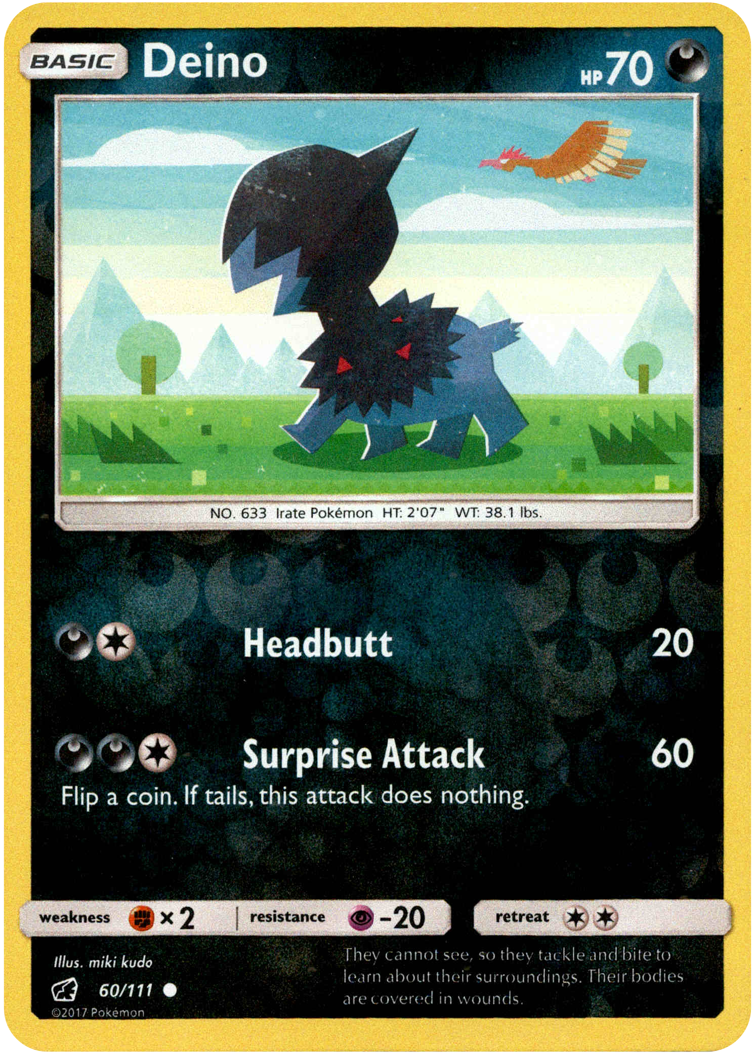 Deino - 60/111 - Crimson Invasion - Reverse Holo - Card Cavern
