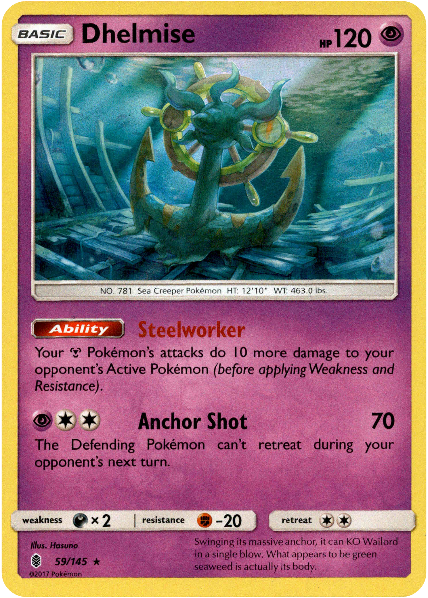 Dhelmise - 59/145 - Guardians Rising - Holo - Card Cavern