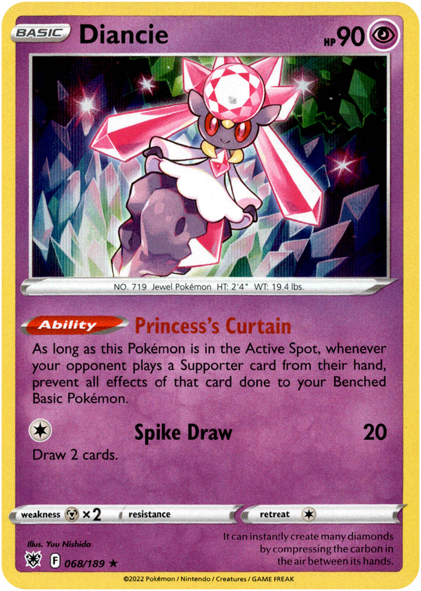 Diancie - 068/189 - Astral Radiance - Holo - Card Cavern