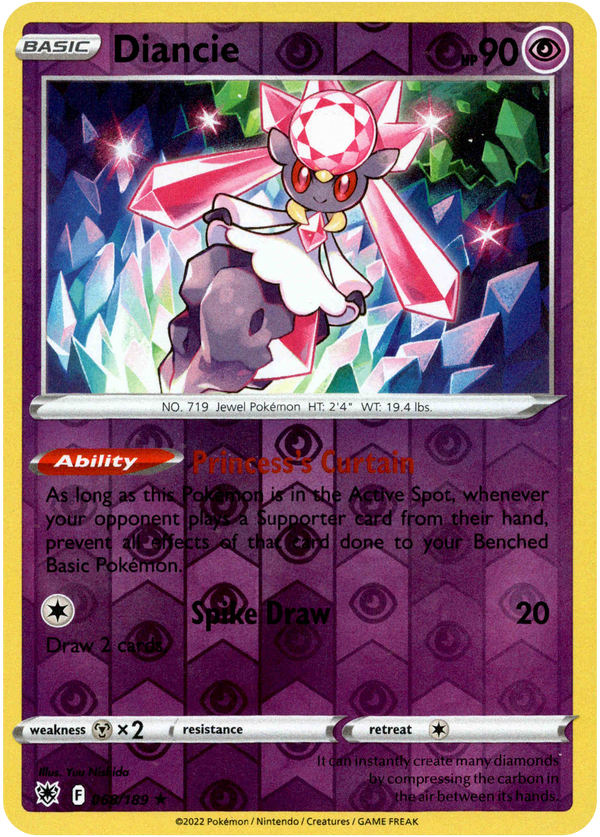 Diancie - 068/189 - Astral Radiance - Reverse Holo - Card Cavern