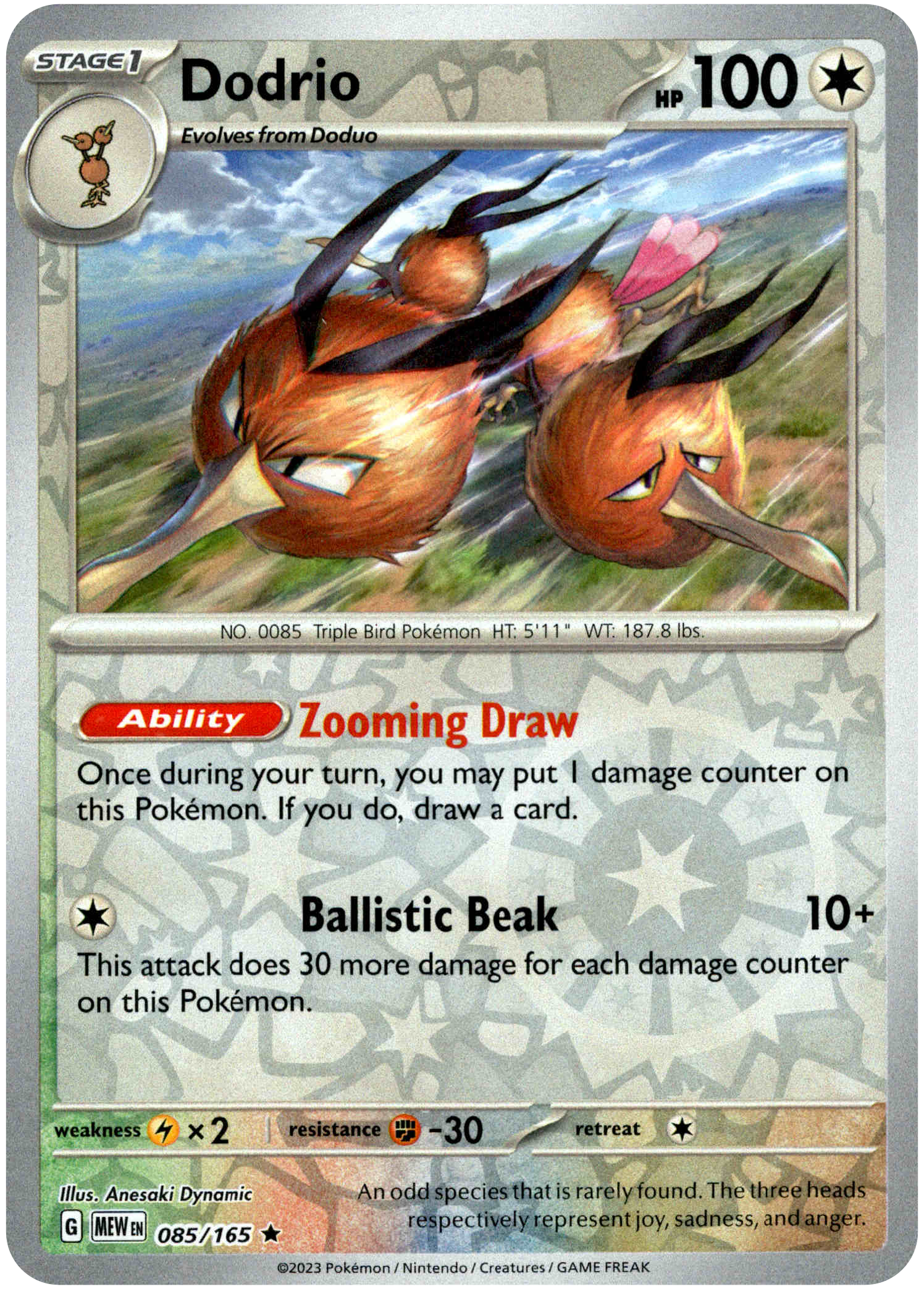Dodrio - 085/165 - Scarlet & Violet 151 - Reverse Holo - Card Cavern