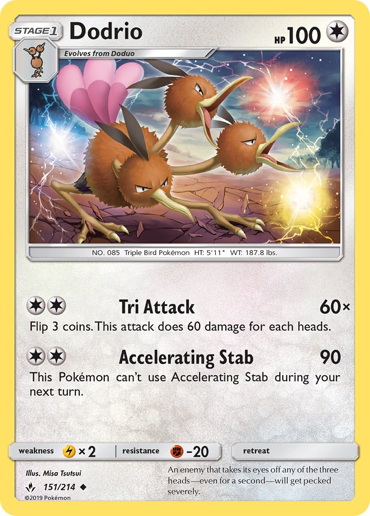 Dodrio - 151/214 - Unbroken Bonds - Card Cavern