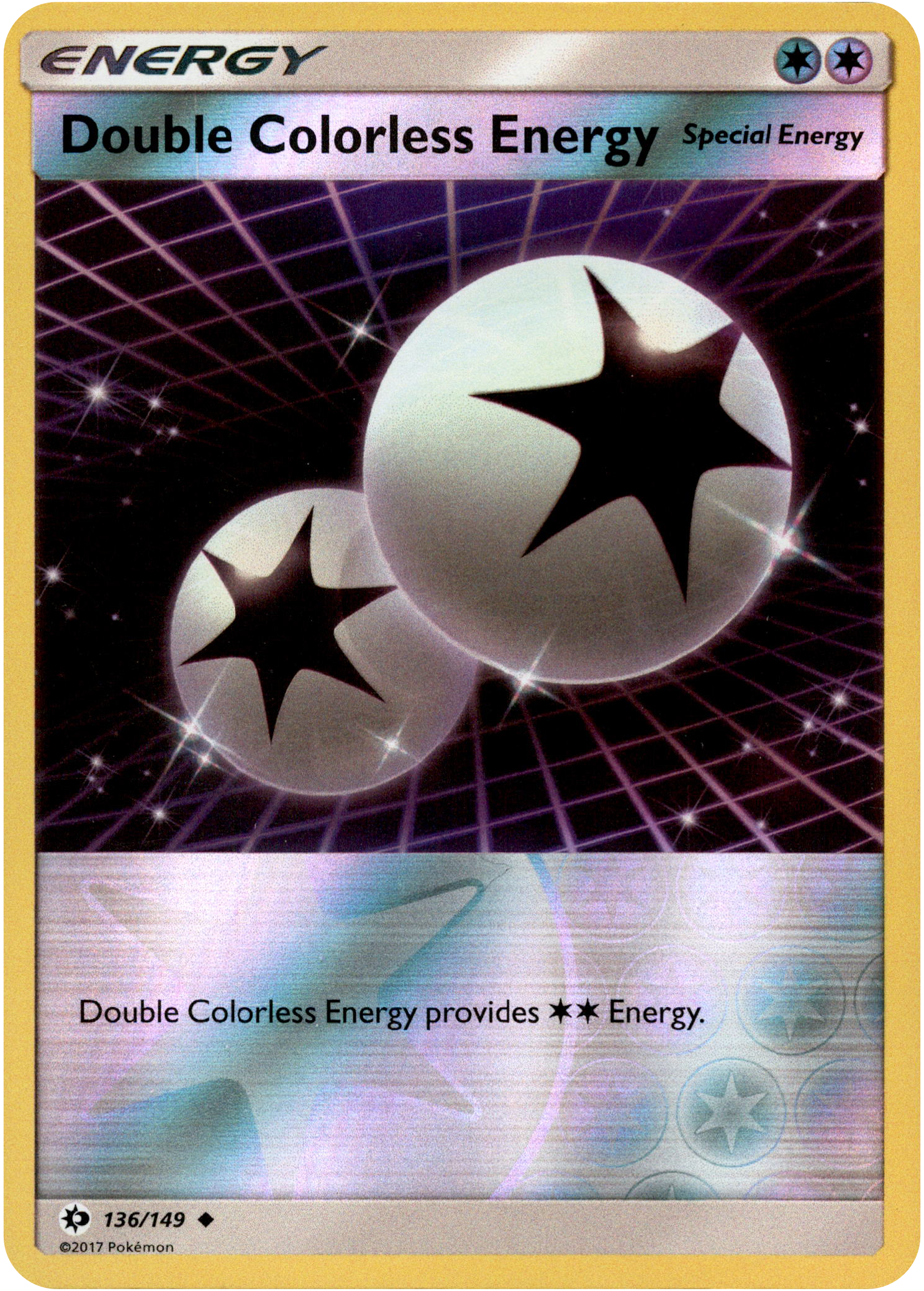 Double Colorless Energy - 136/149 - Sun & Moon - Reverse Holo - Card Cavern