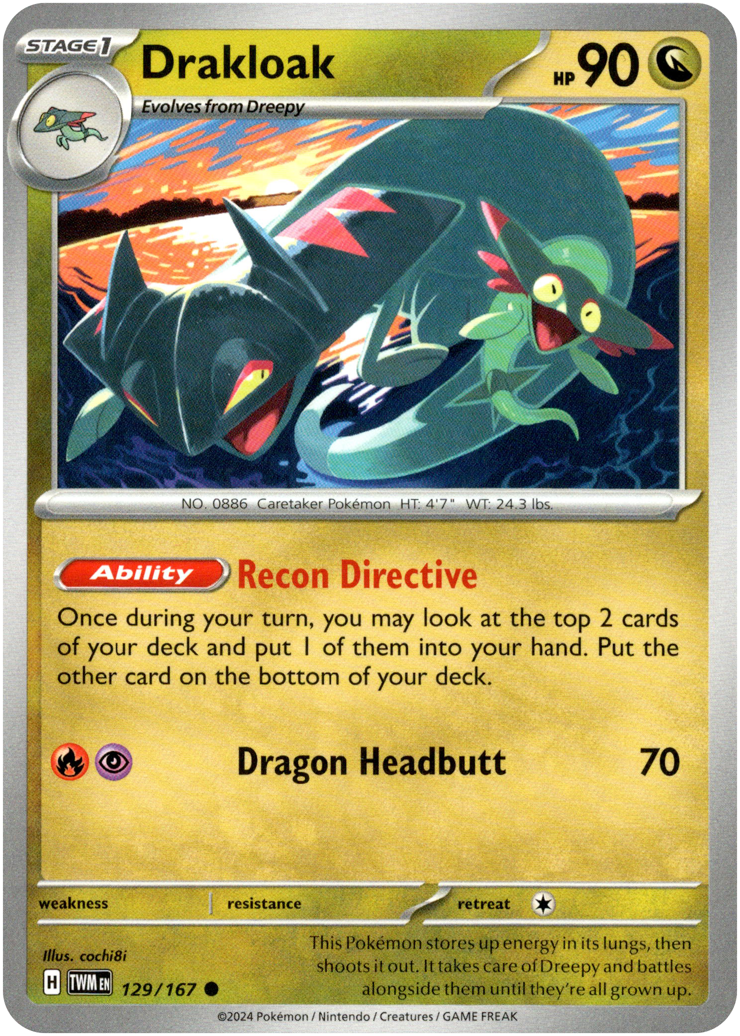 Drakloak - 129/167 - Twilight Masquerade - Card Cavern