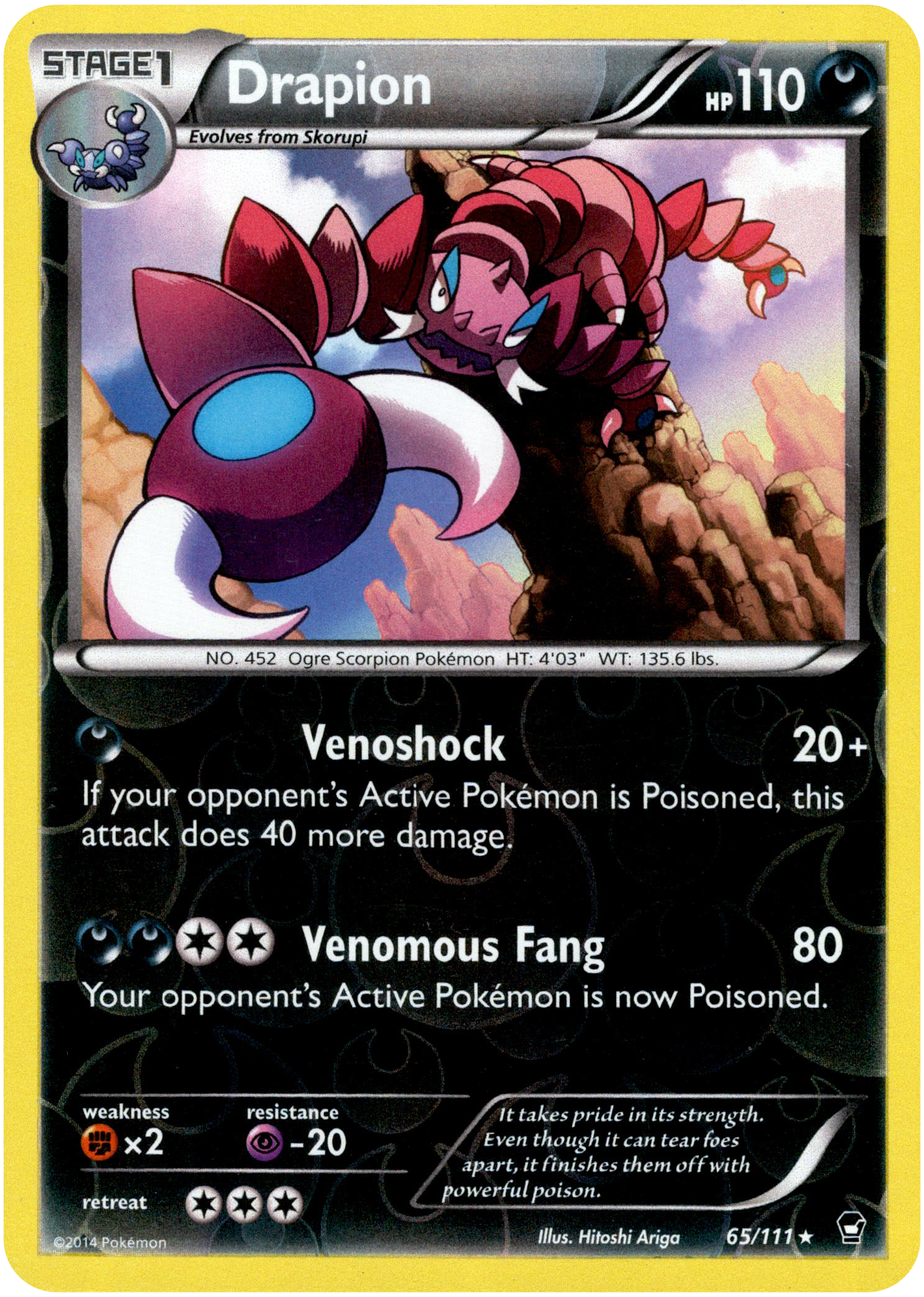 Drapion - 65/111 - Furious Fists - Reverse Holo - Card Cavern