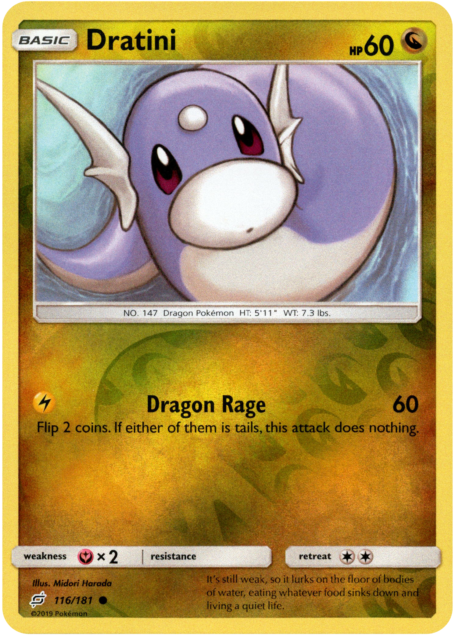 Dratini - 116/181 - Team Up - Reverse Holo - Card Cavern