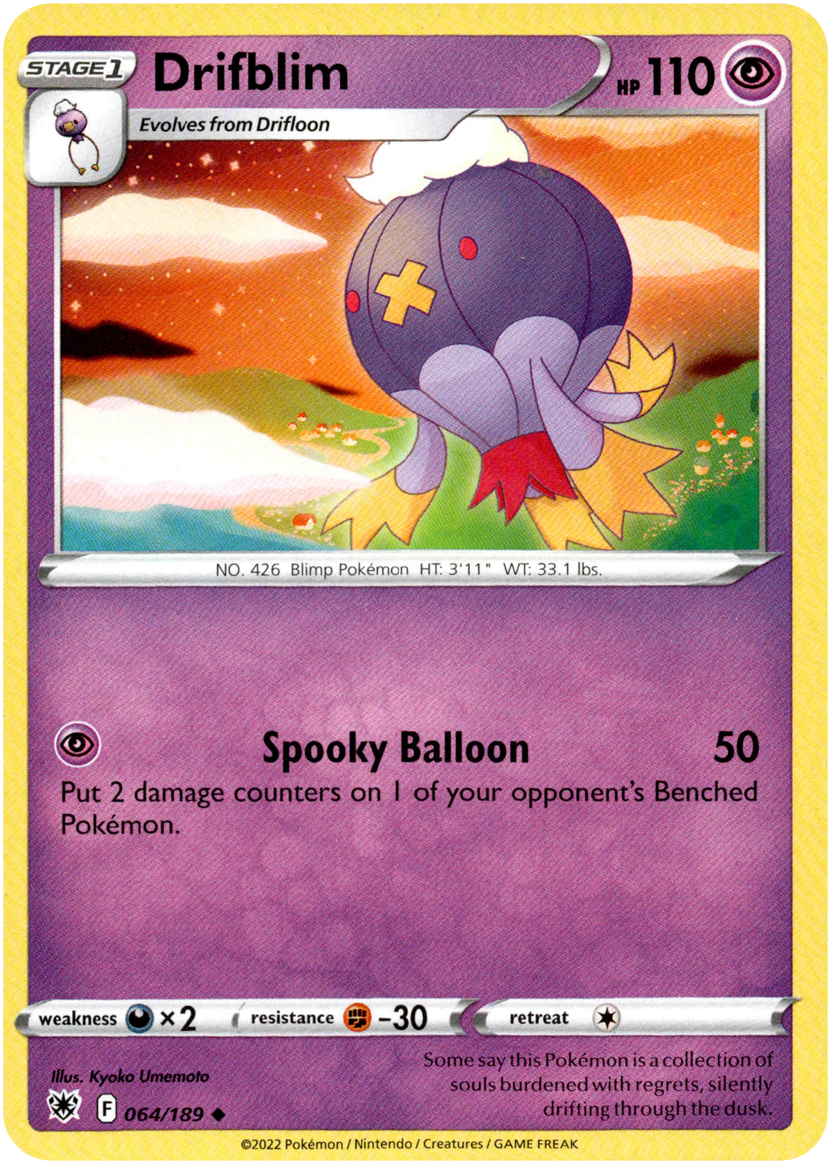 Drifblim - 064/189 - Astral Radiance - Card Cavern