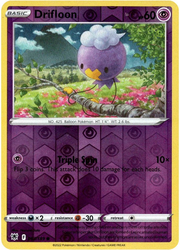 Drifloon - 063/189 - Astral Radiance - Reverse Holo - Card Cavern
