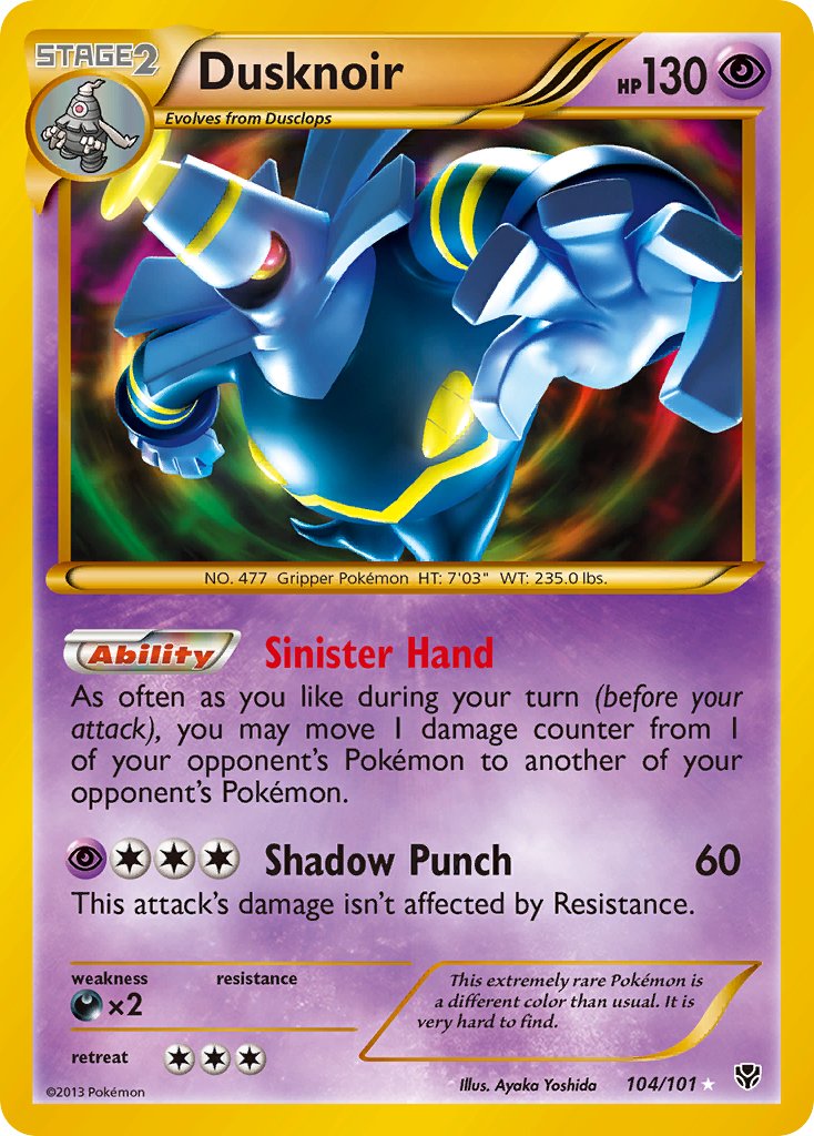 Dusknoir Secret Rare - 104/101 - Plasma Blast - Holo - Card Cavern