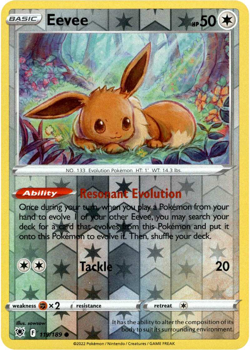 Eevee - 119/189 - Astral Radiance - Reverse Holo - Card Cavern