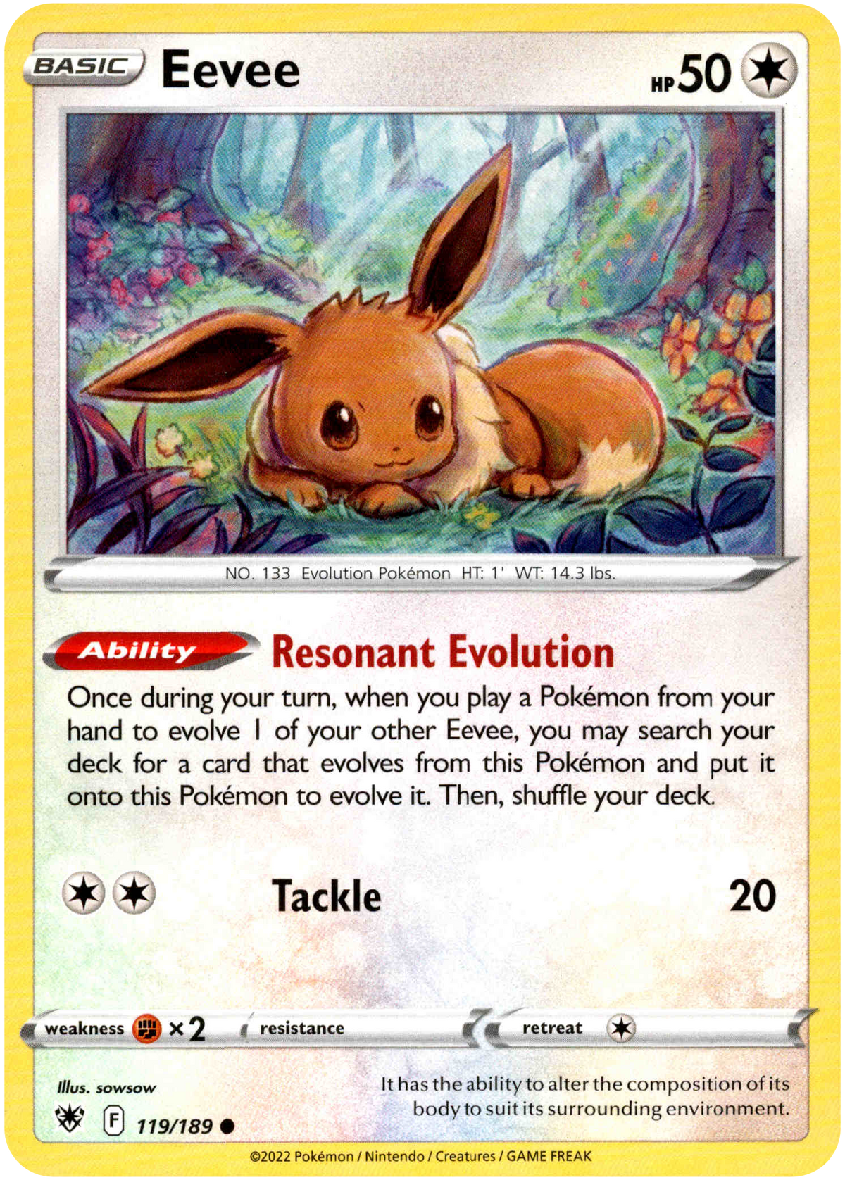 Eevee - 119/189 - Astral Radiance - Card Cavern